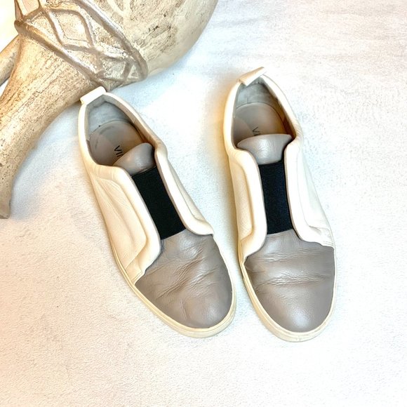 Vince Caden Slip On Sneakers Leather Textile Skate - Picture 4 of 14